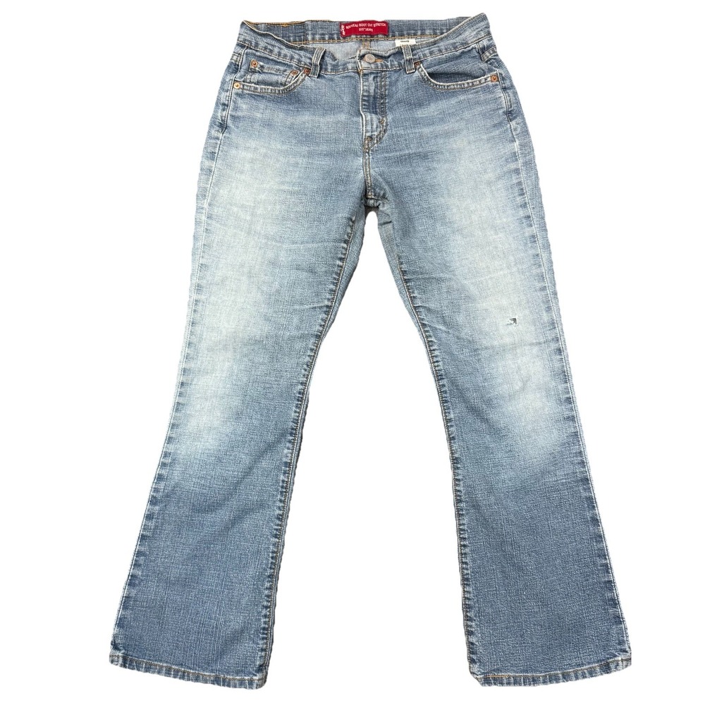 Rare Made in USA Levi's 515 Nouveau Boot Cut Jeans Women's 10 Short Stretch Y2K